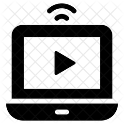 256x256 Online Video Streaming Icon Of Glyph Style