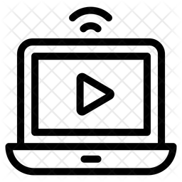 256x256 Online Video Streaming Icon Of Line Style