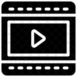 256x256 Video Streaming Icon Of Glyph Style