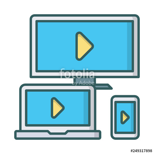 500x500 Video Streaming Icon Stock Image And Royalty Free Vector