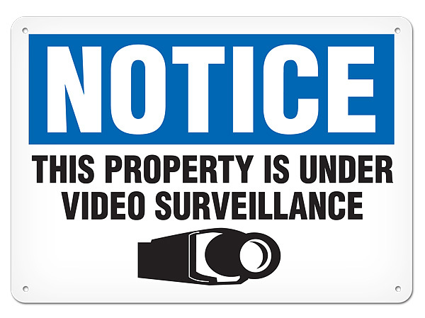 This Property Is Under Video Surveillance Osha Signs W Video 600x449 This Property Is Under Video Surveillance Osha Signs W Video