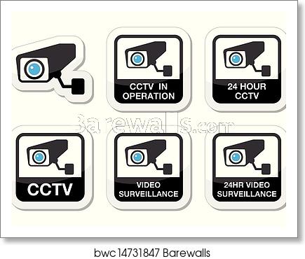 Cctv Camera, Surveillance Icons, Art Print Barewalls Posters 435x370 Cctv Camera, Surveillance Icons, Art Print Barewalls Posters