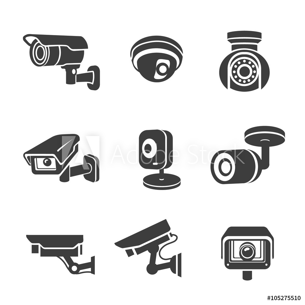 Photo Art Print Video Surveillance Security Cameras Graphic Icon 1000x1000 Photo Art Print Video Surveillance Security Cameras Graphic Icon