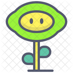 256x256 Videogame Icon Of Colored Outline Style