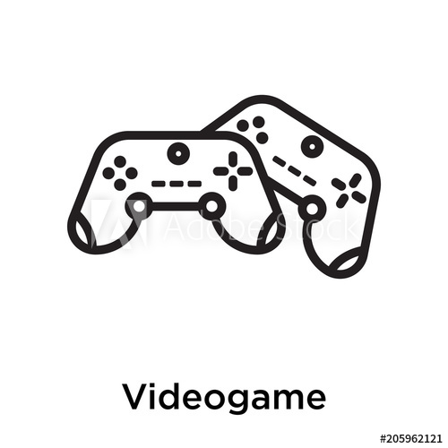 500x500 Videogame Icon Vector Sign And Symbol Isolated On White Background
