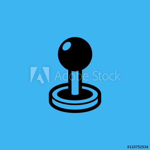 500x500 Joystick Videogame Icon Flat Design