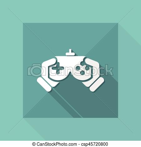 450x470 Vector Illustration Of Single Isolated Videogame Icon