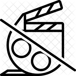 256x256 No Videography Icon Of Line Style