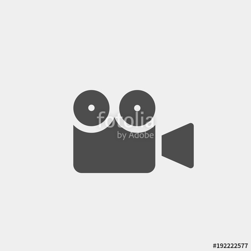 500x500 Video Camera Flat Vector Icon Video Shooting Flat Vector Icon