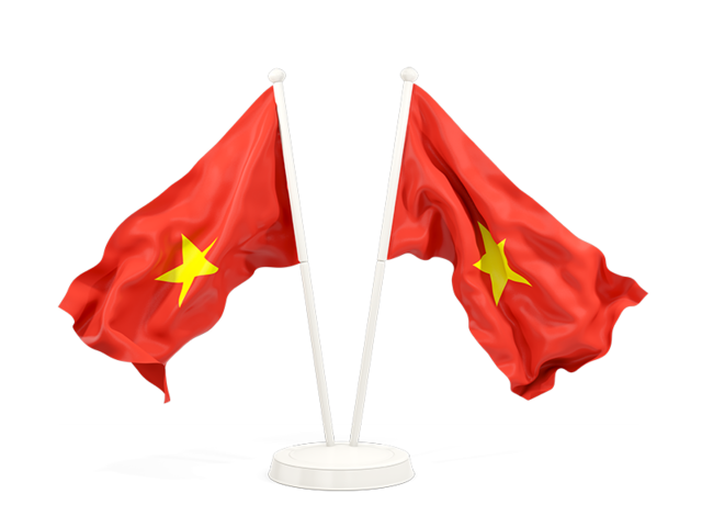 640x480 Two Waving Flags Illustration Of Flag Of Vietnam