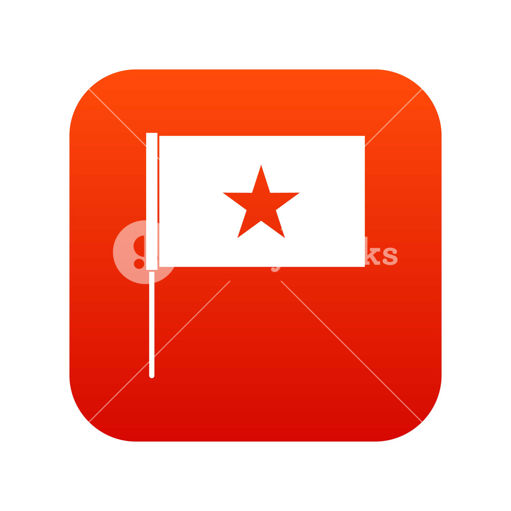 1000x1000 Vietnam Flag Icon Digital Red For Any Design Isolated On White