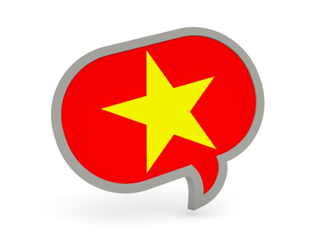 640x480 Speech Bubble Icon Illustration Of Flag Of Vietnam