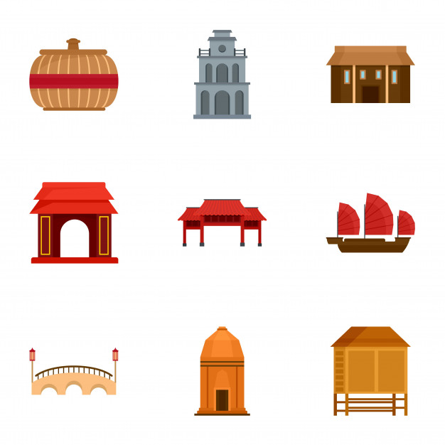 626x626 Vietnam Icon Set Flat Set Of Vietnam Vector Icons Vector