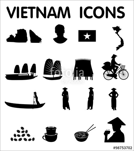 445x500 Vietnam Vector Icons Stock Image And Royalty Free Vector