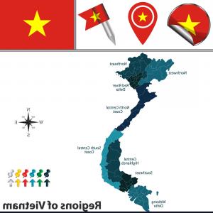 300x300 Vietnam Map Of Black Contour Curves On White Background Of Vector