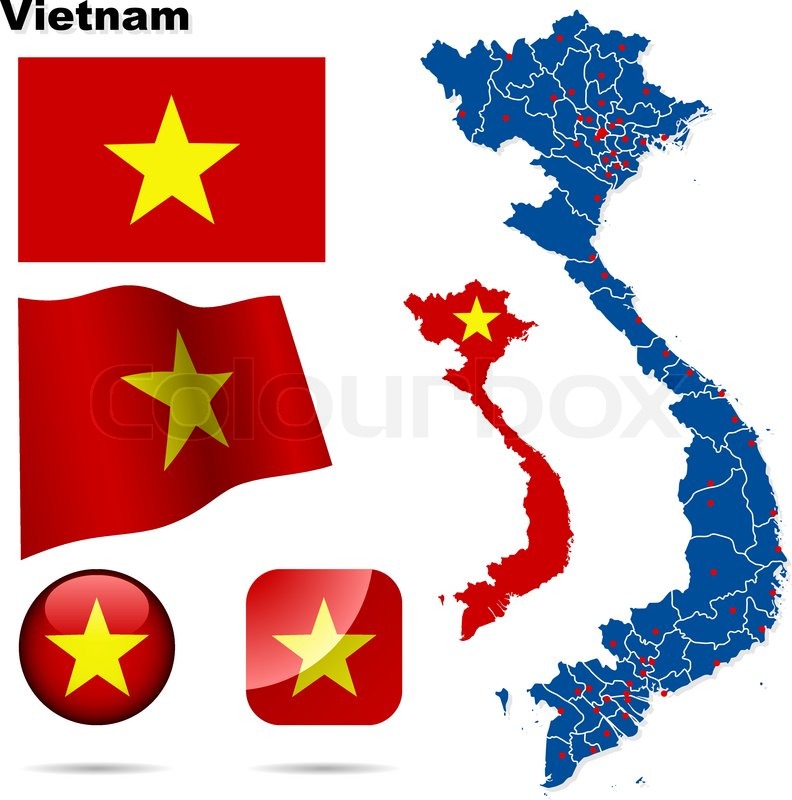 792x800 Vietnam Vector Set Detailed Country Stock Vector Colourbox
