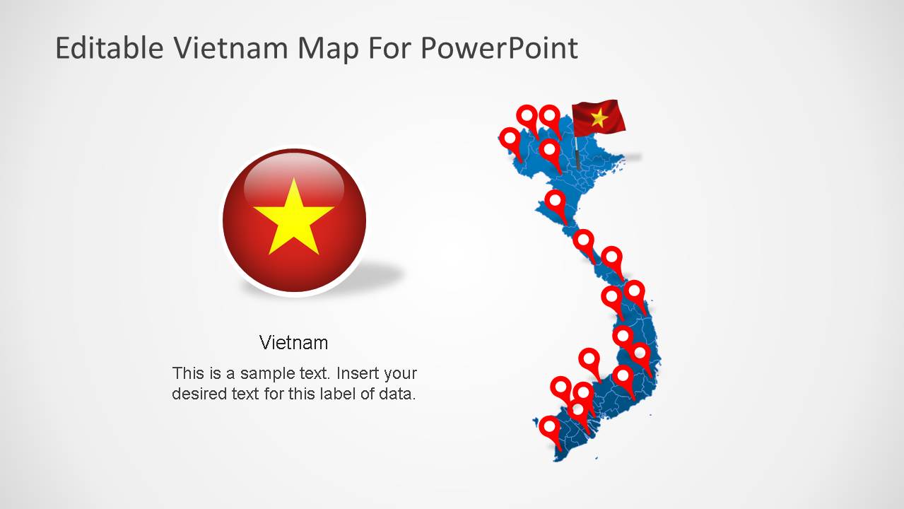 1279x720 Editable Vietnam Powerpoint Map
