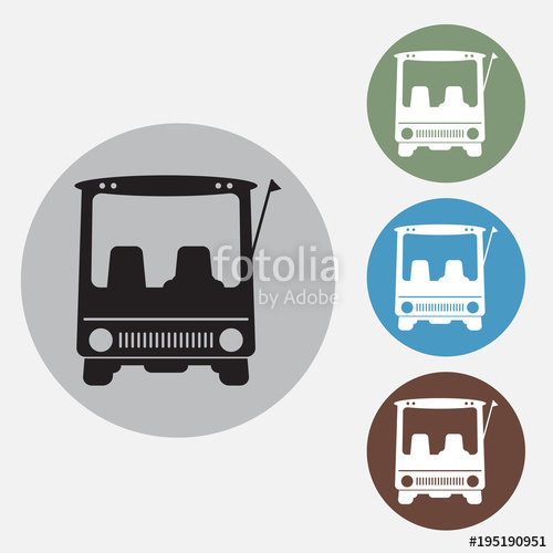 500x500 Front View Of Golf Cart Icon Stock Image And Royalty Free Vector