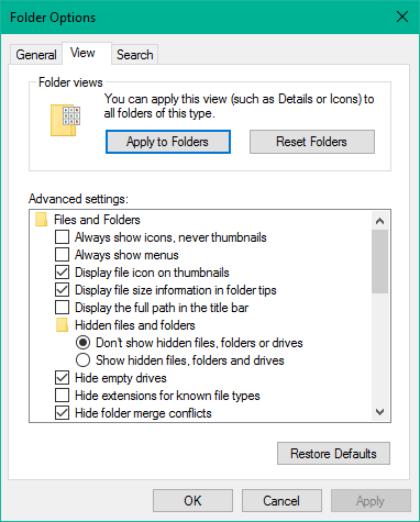 How To Set A Default Folder View For All Folders In Windows 382x475 How To Set A Default Folder View For All Folders In Windows