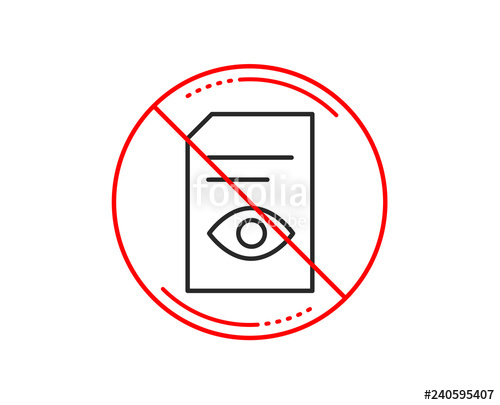 No Or Stop Sign View Document Line Icon Open Information 500x405 No Or Stop Sign View Document Line Icon Open Information