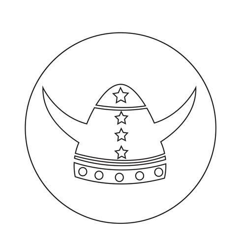 490x490 Viking Helmet Icon Vector