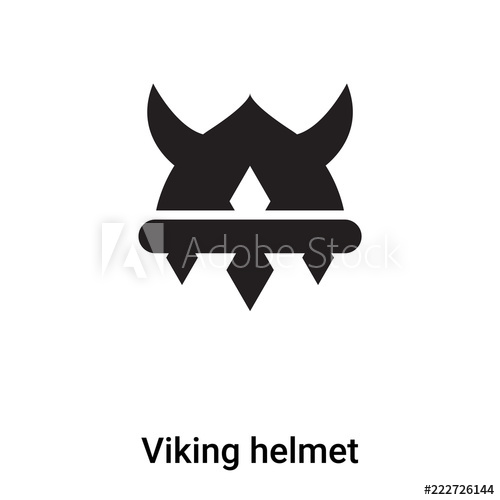 500x500 Viking Helmet Icon Vector Isolated On White Background, Logo