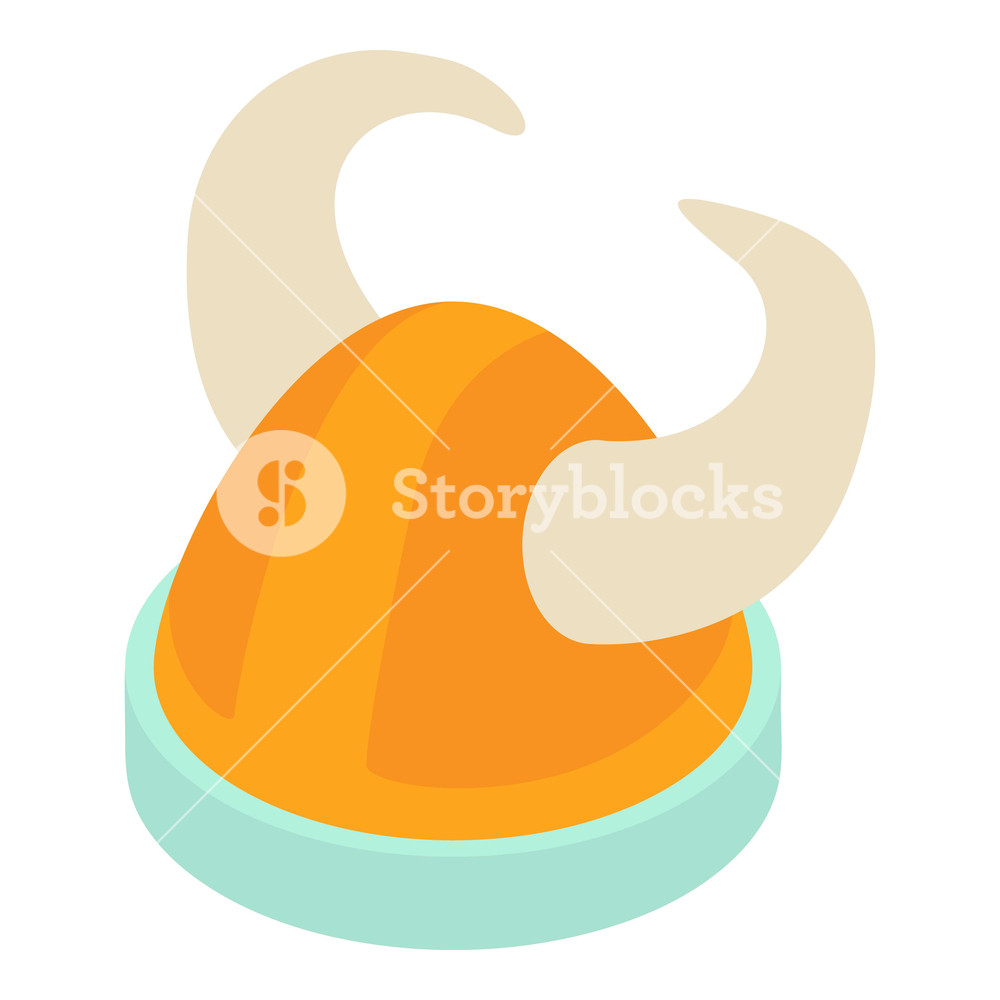 1000x1000 Viking Helmet Icon Isometric Illustration Of Viking Helmet Vector