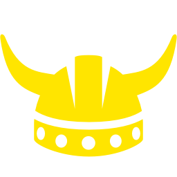 256x256 Free Yellow Viking Helmet Icon