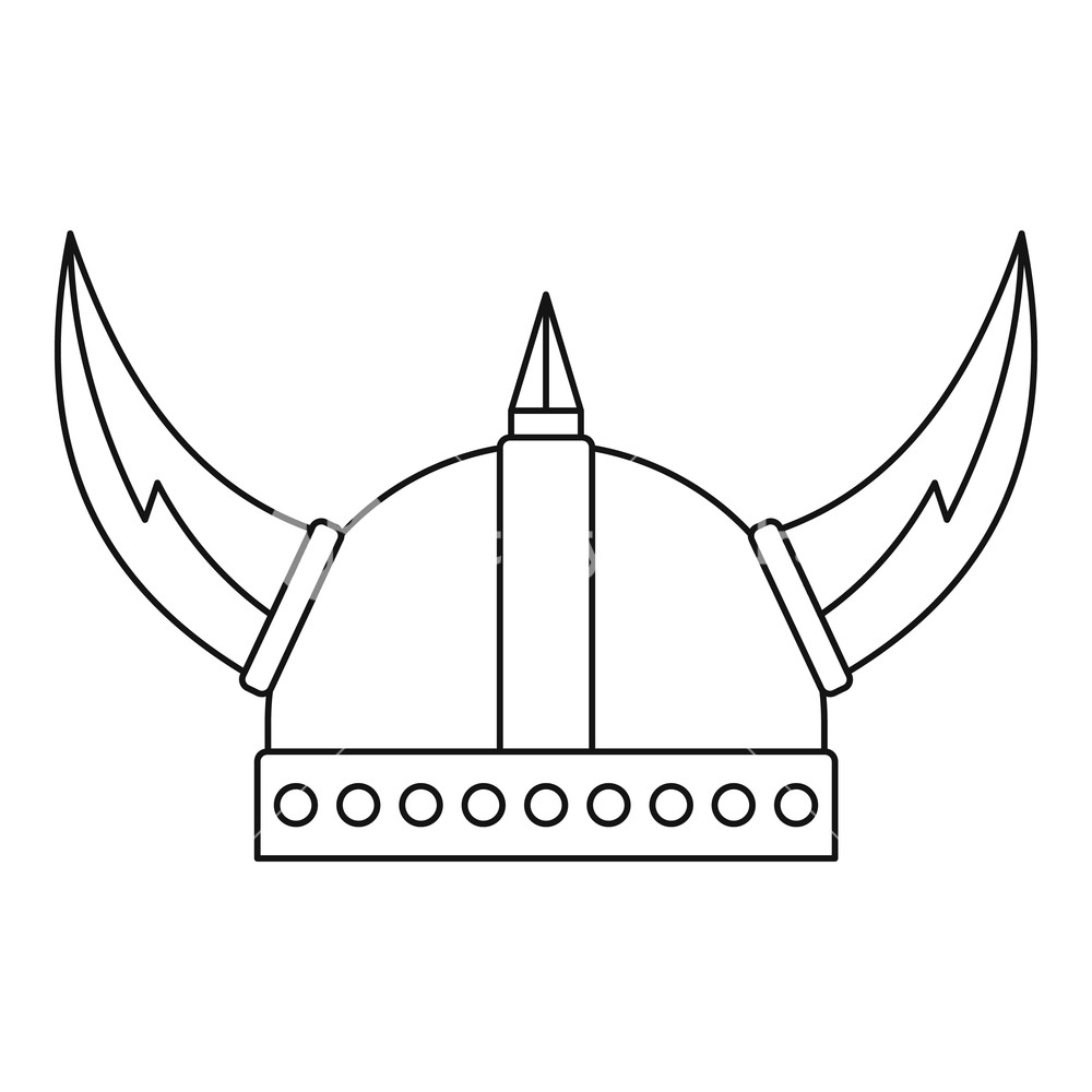 1000x1000 Viking Helmet Icon Outline Illustration Of Viking Helmet Icon