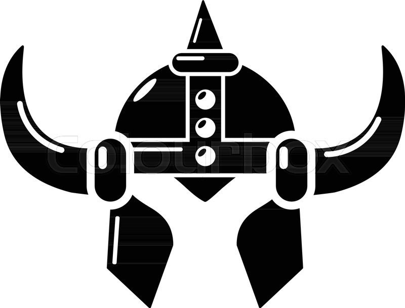 800x609 Viking Helmet Knight Icon Simple Stock Vector Colourbox