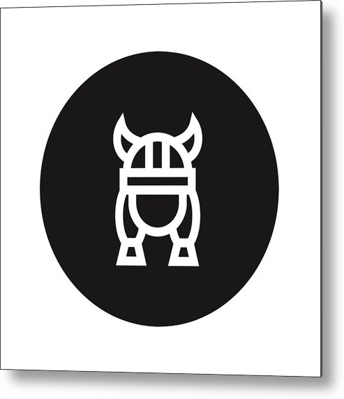 Viking Icon Vector Metal Print 493x572 Viking Icon Vector Metal Print