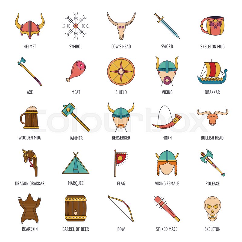 Viking Icon Set Cartoon Viking Set Stock Vector Colourbox 800x800 Viking Icon Set Cartoon Viking Set Stock Vector Colourbox