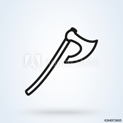 Axe Line And Viking Icon Viking Vector Illustration Isolated 500x500 Axe Line And Viking Icon Viking Vector Illustration Isolated