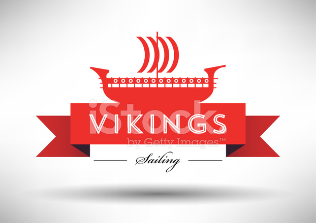 622x440 Viking Ship Icon With Typographic Design Stock Vector