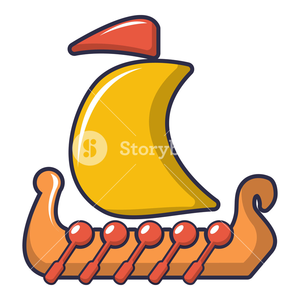 1000x1000 Drakkar Viking Ship Icon Cartoon Illustration Of Drakkar Viking