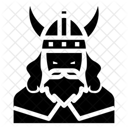 256x256 Vikings Icon Of Glyph Style