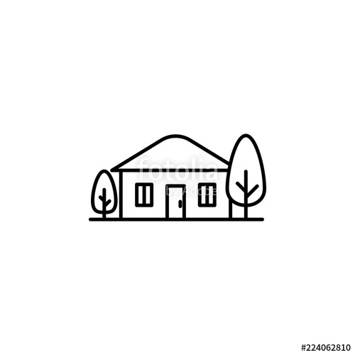 500x500 House In Village Icon Element Of Landscape Icon For Mobile