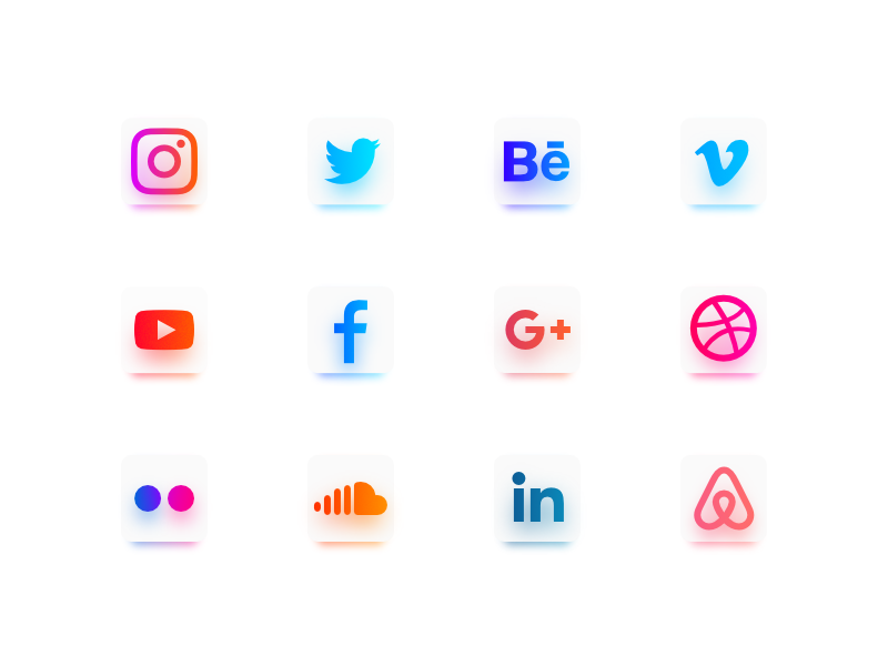 800x600 Social Media Icons Momo Social Media Icons, Icon Design
