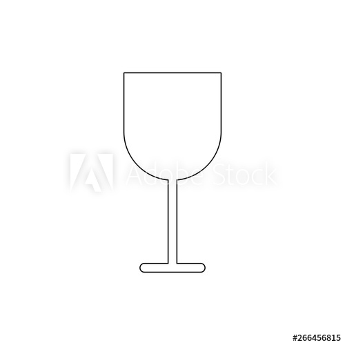 500x500 Vine Glass Outline Icon Signs And Symbols Can Be Used For Web