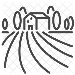 256x256 Vineyard Icon Of Line Style