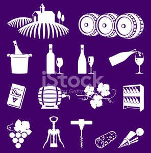 296x300 Vineyard And Wine Royalty Free Vector Icon Set Stock Vectors
