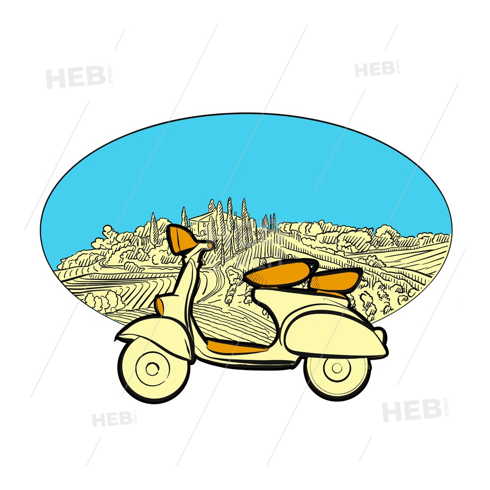 1000x1000 Vineyard Travel Icon With Scooter Hebstreits Sketches