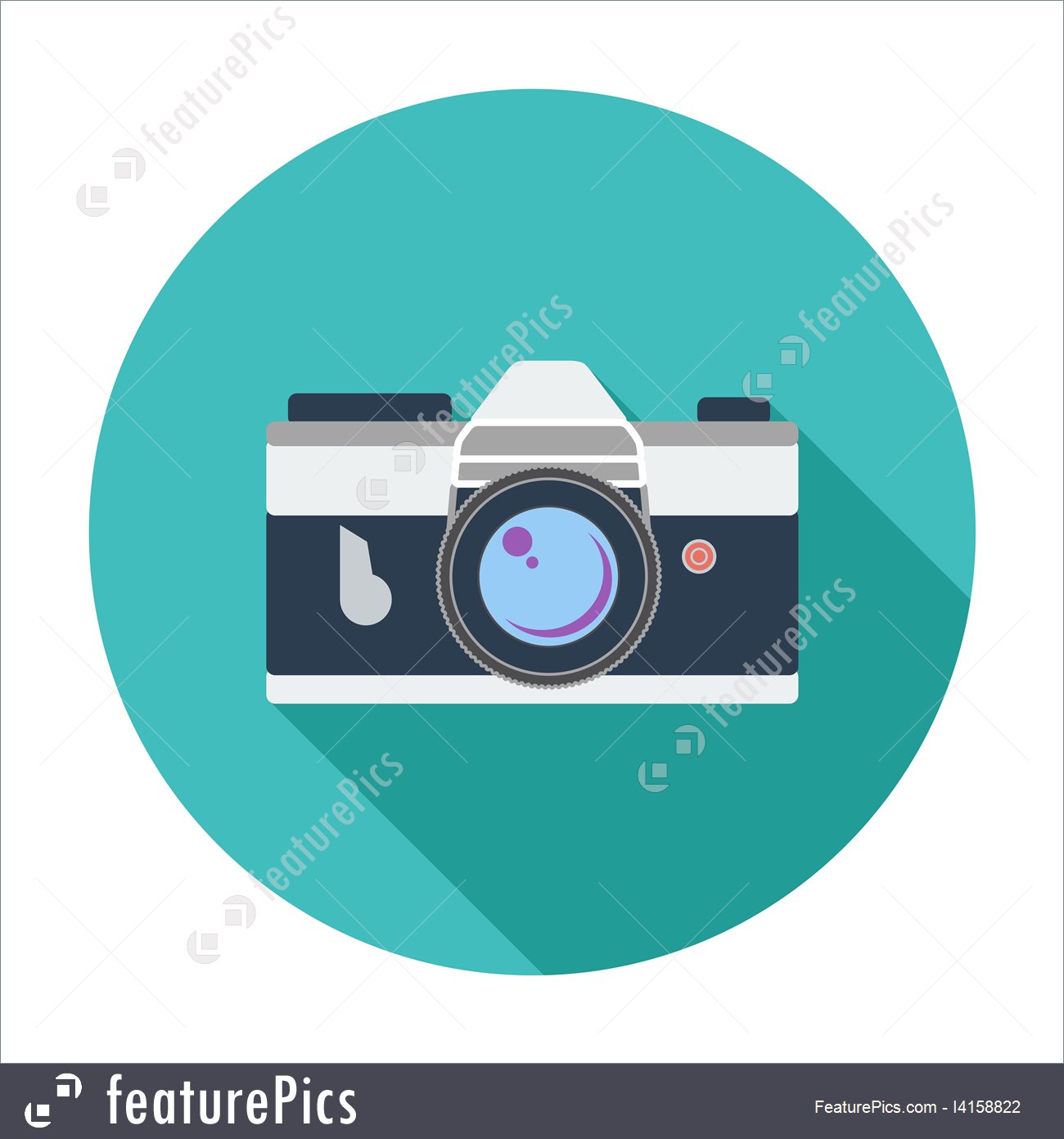 1300x1392 Icon Vintage Camera Illustration