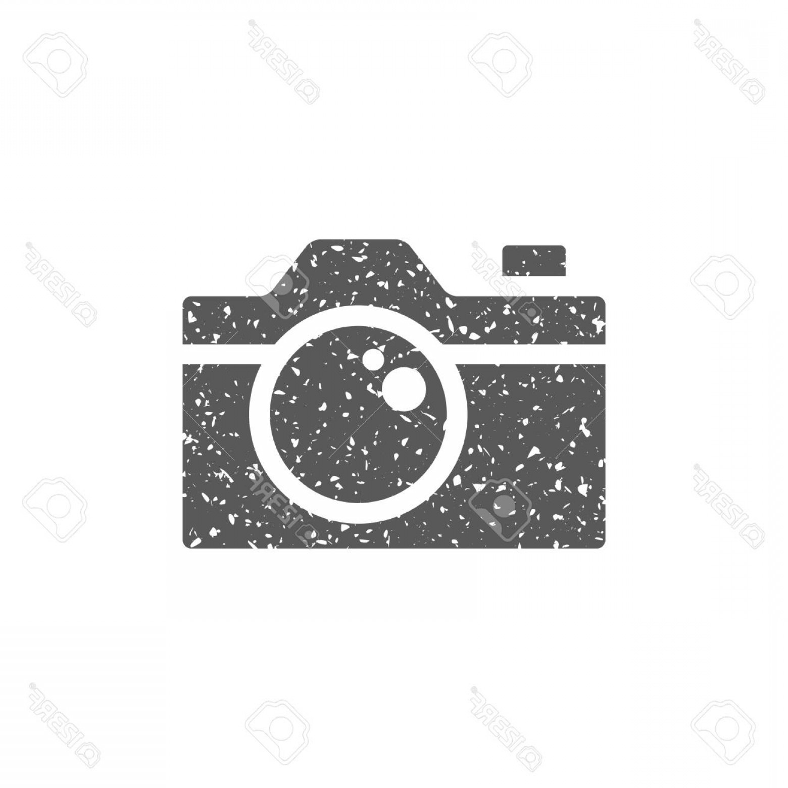 1560x1560 Photostock Vector Camera Icon In Grunge Texture Vintage Style
