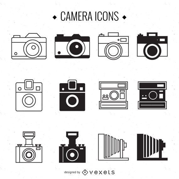 570x570 Vintage Camera Illustration Set