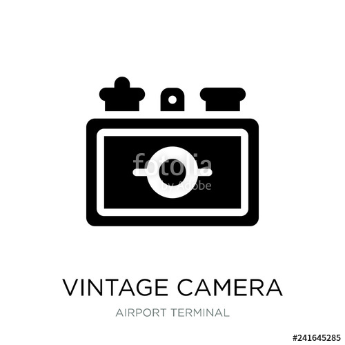 500x500 Vintage Camera Icon Vector On White Background, Vintage Camera T