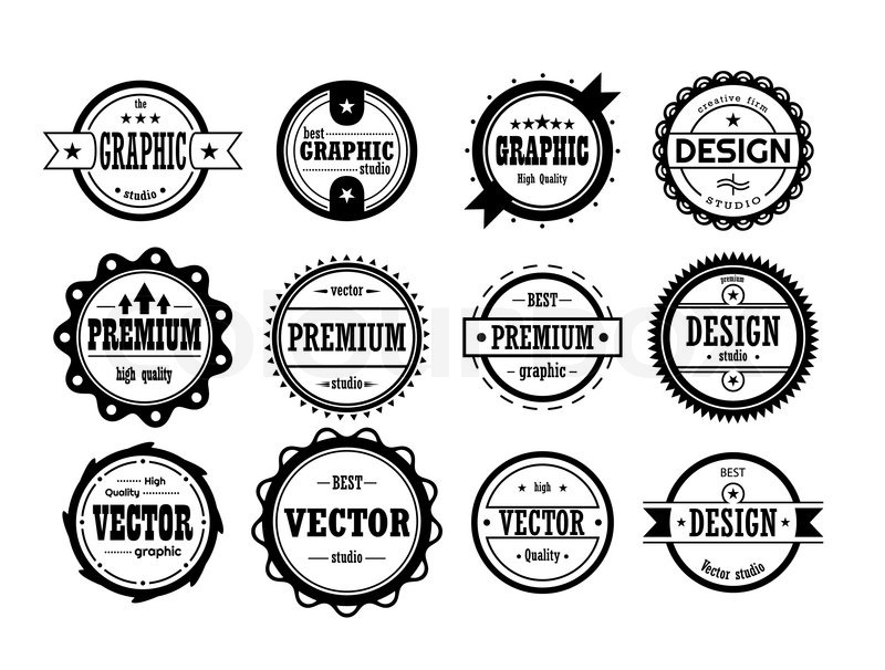 800x606 Set Of Vintage Icons Stock Vector Colourbox