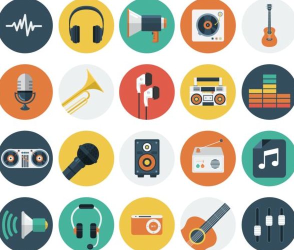 588x500 Audio Vintage Icons Free Download