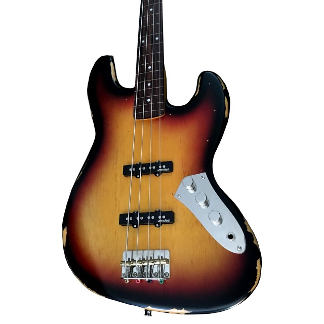 640x640 Vintage Icon Jaco Fretless Jazz Bass In Sunset