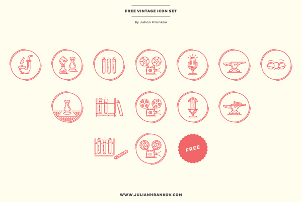 600x403 Free Vintage Icons